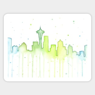 Seattle Skyline Watercolor Sticker